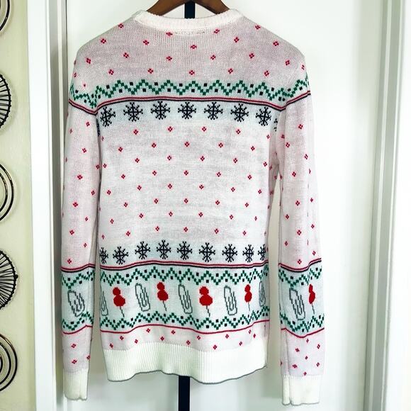 The Office Mens Dunder Mifflin Christmas Holiday Sweater - Size M - Picture 3 of 8